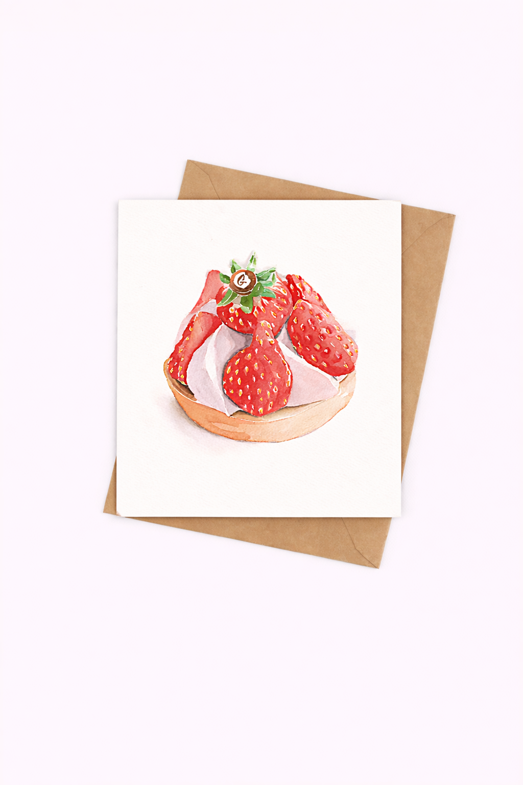 Strawberry Tart Greeting Card - Well Drawn