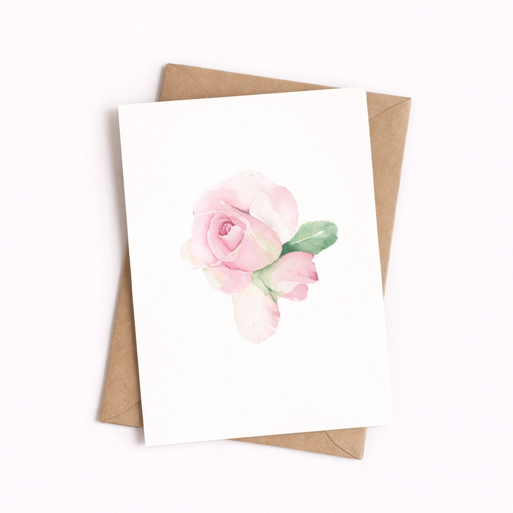 Wild Rose Floral Card - Well Drawn
