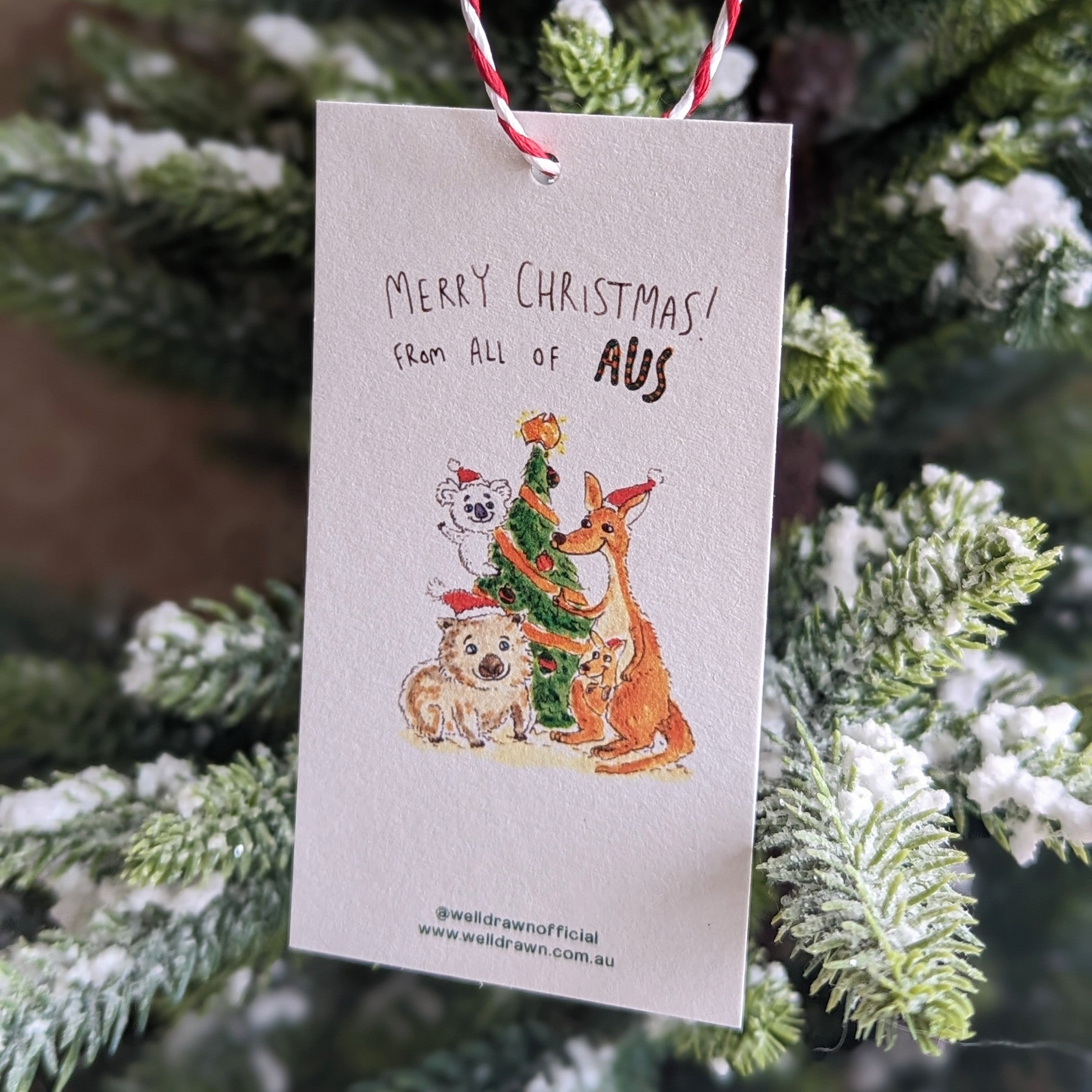 Christmas Gift Tags with String - 6 Bundle pack