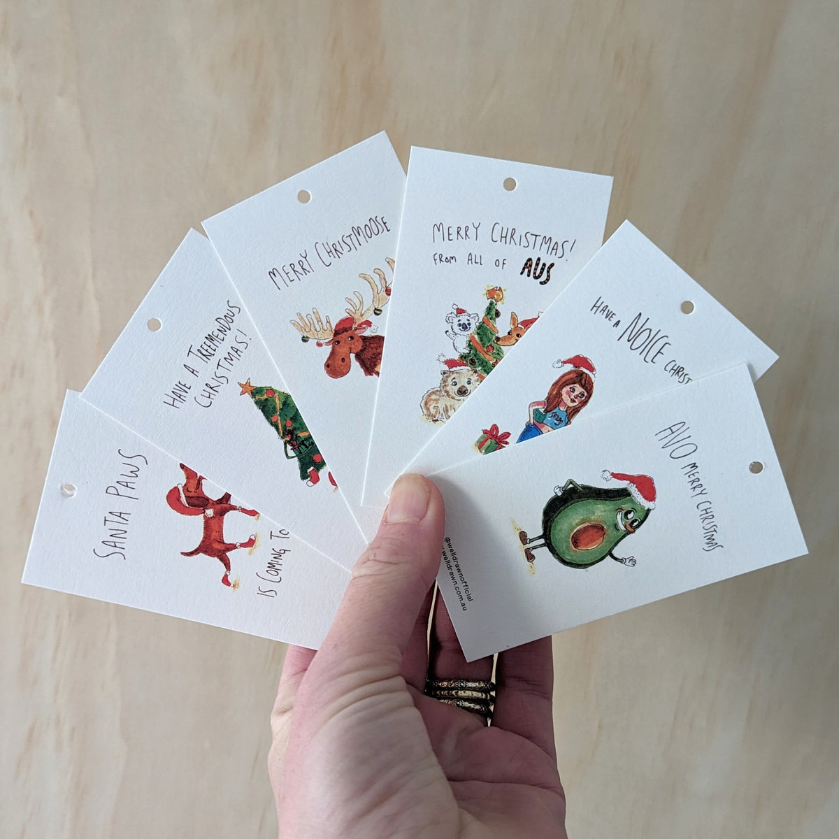 Christmas Gift Tags with String - Christmas Bundle 6 pack