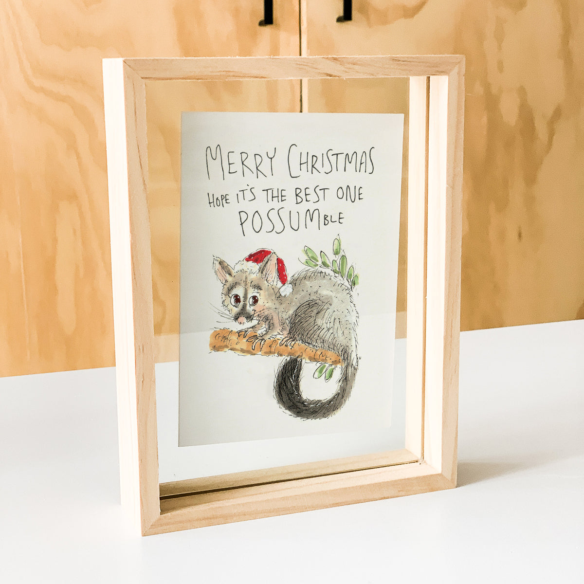 Funny Australian possum Christmas greeting card by Well Drawn, image 5