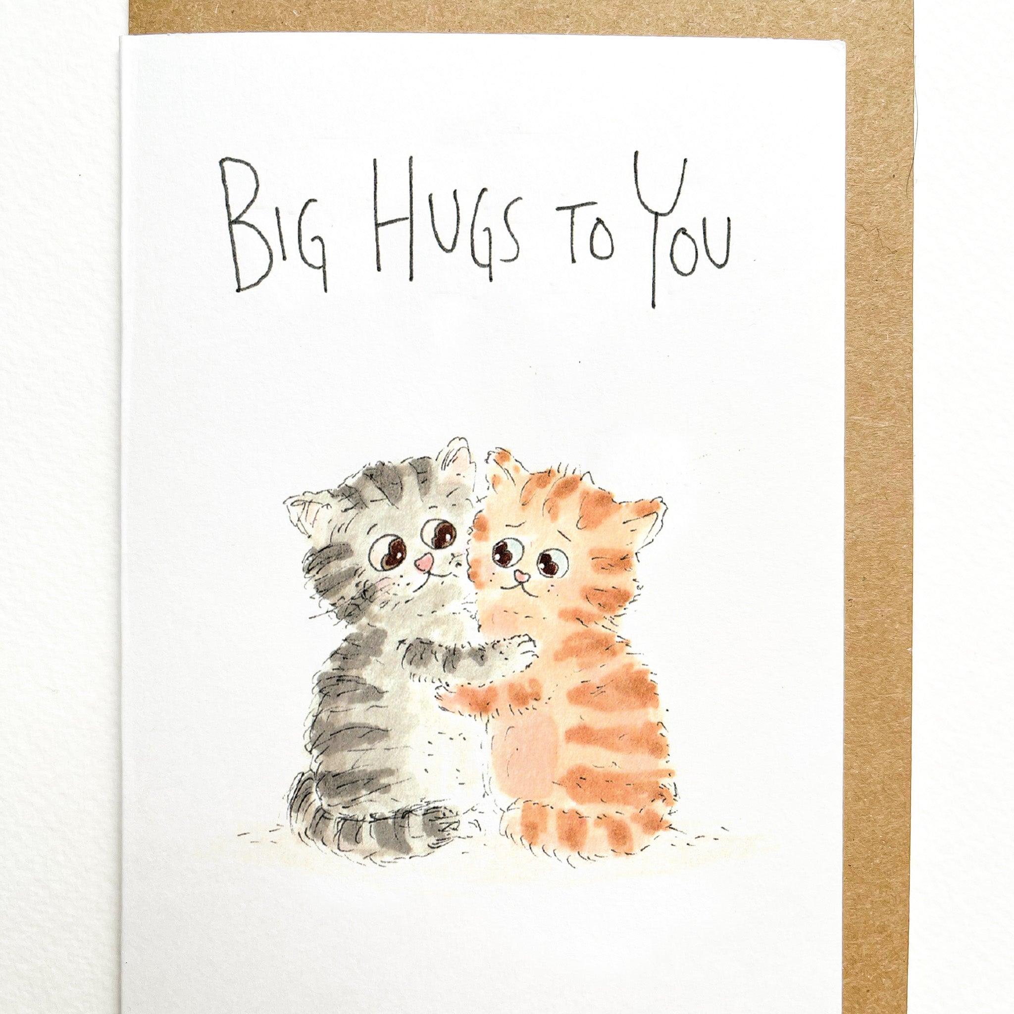 Big Hugs To You support card, hand-drawn in Melbourne by Well Drawn, product image 2