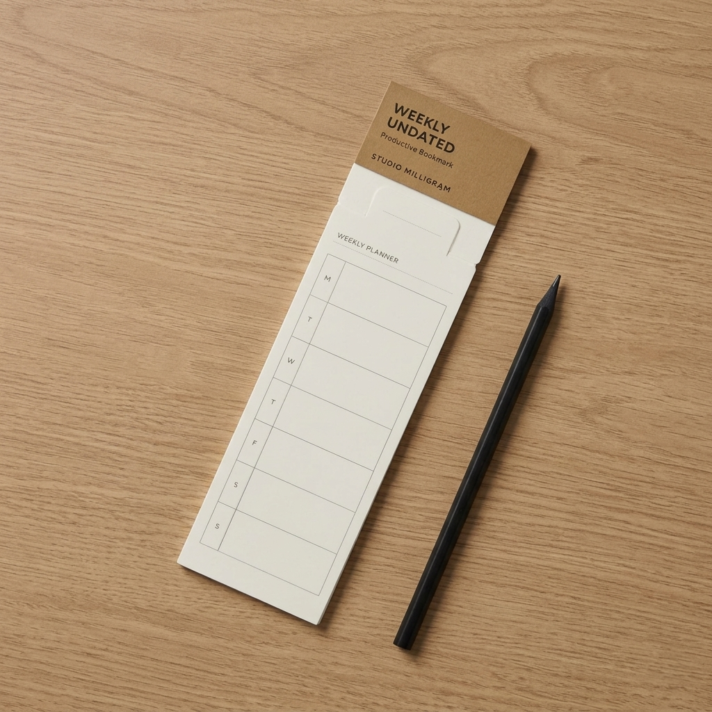 Studio Milligram - Bookmark Pad - A5 - Weekly Undated - Well Drawn