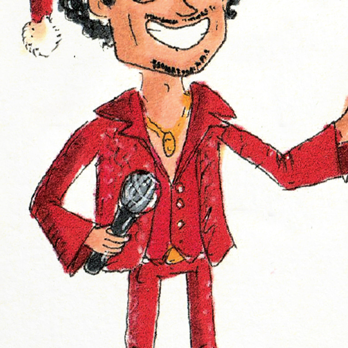 Bruno Ho Ho, Merry ChristMars hand-drawn funny music Christmas card by Well Drawn Australia, product image 9