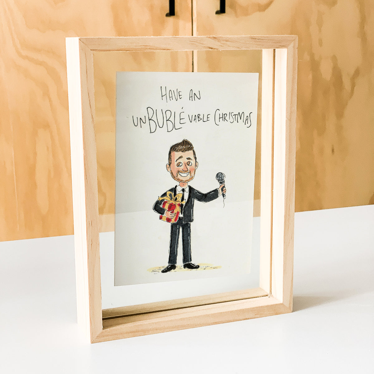 Have an unBUBLÉvable Christmas hand-drawn funny Christmas greeting card by Well Drawn Australia, product image 5