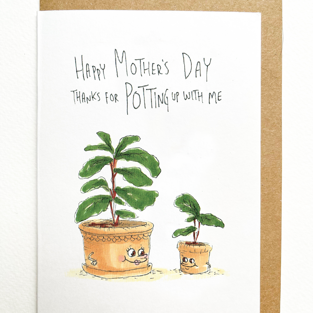 Happy Mother's Day, Thanks for Potting up with Me greeting card lifestyle photo