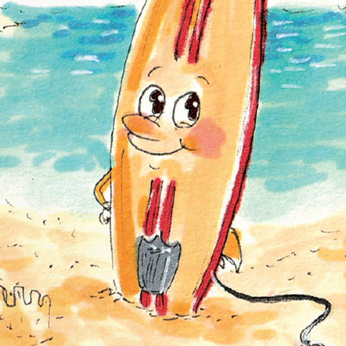 Have a Swell Christmas Australian beach and surfing Christmas greeting card by Well Drawn, image 9