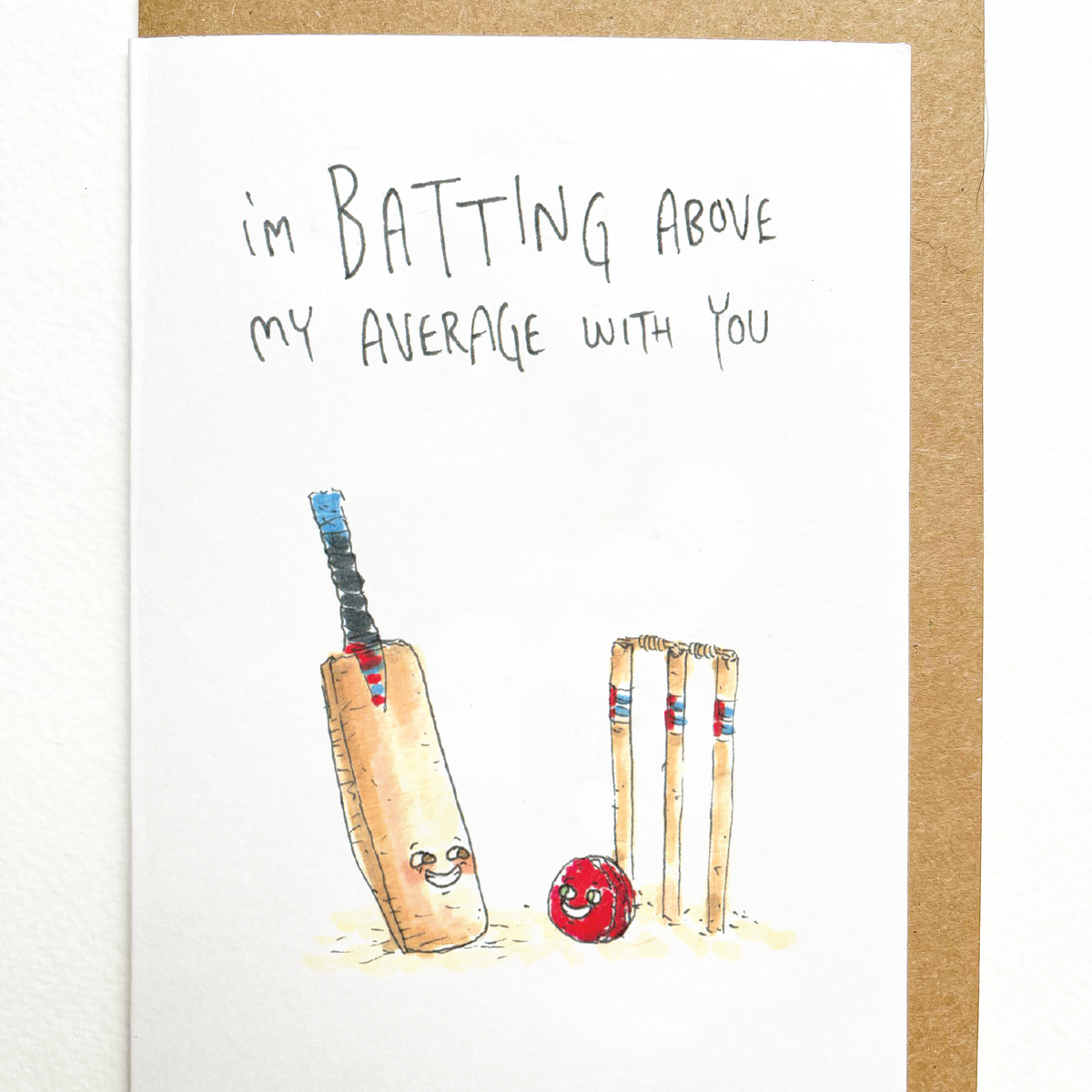 I'm Batting above My Average With You greeting card lifestyle photo