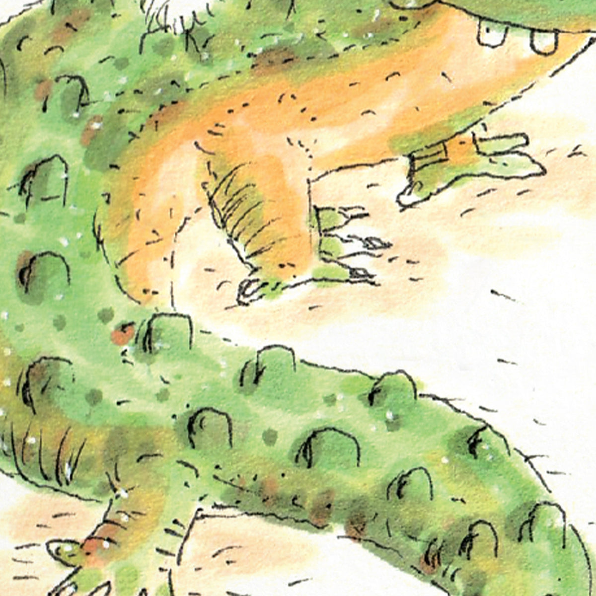 Jingle Bell Croc hand-drawn funny crocodile Christmas card by Well Drawn Australia, product image 9