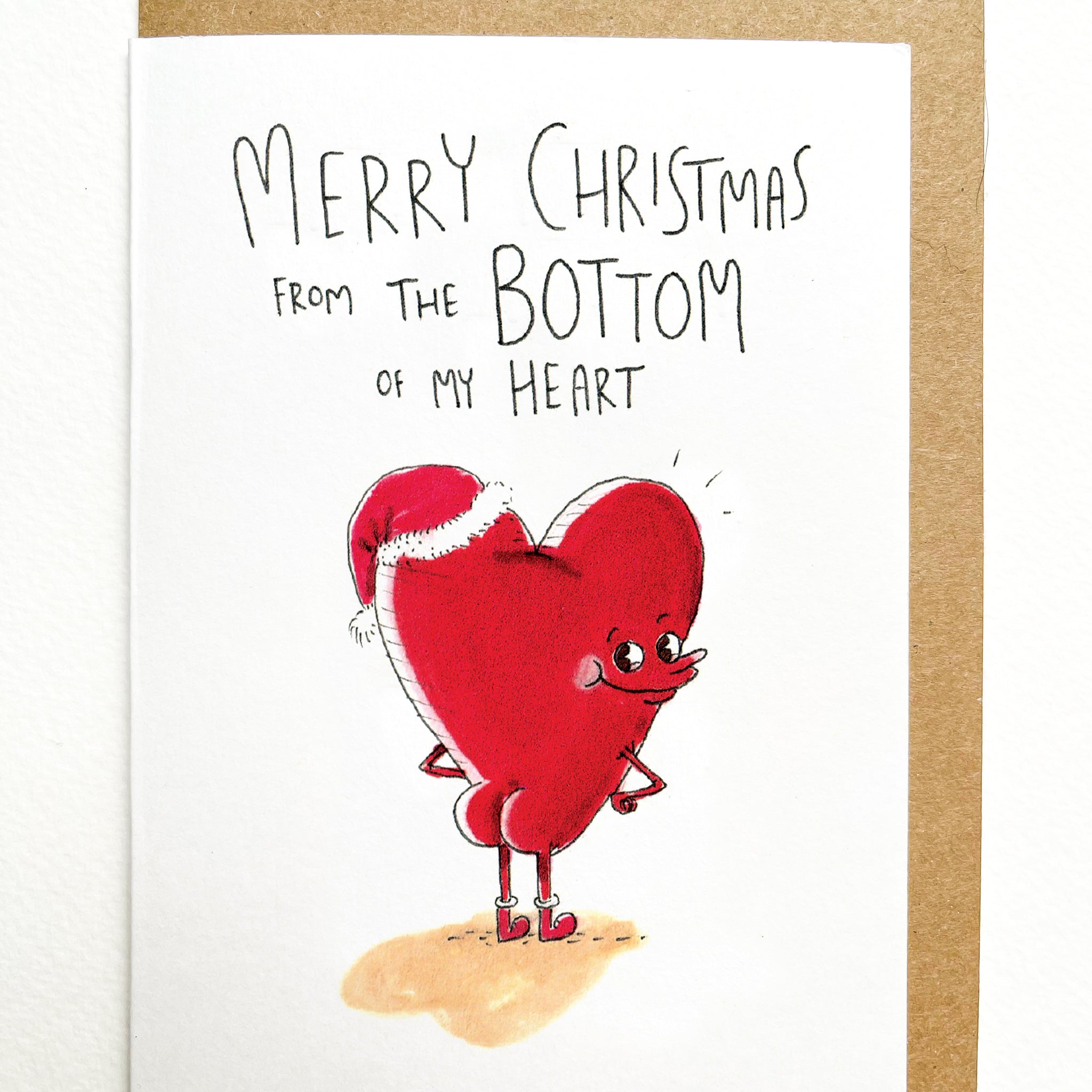 Merry Christmas from the Bottom of my Heart greeting card lifestyle photo