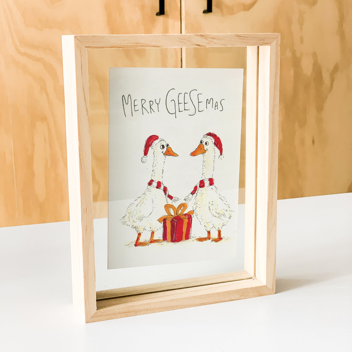 Merry Geesemas funny goose Christmas card by Well Drawn, image 5