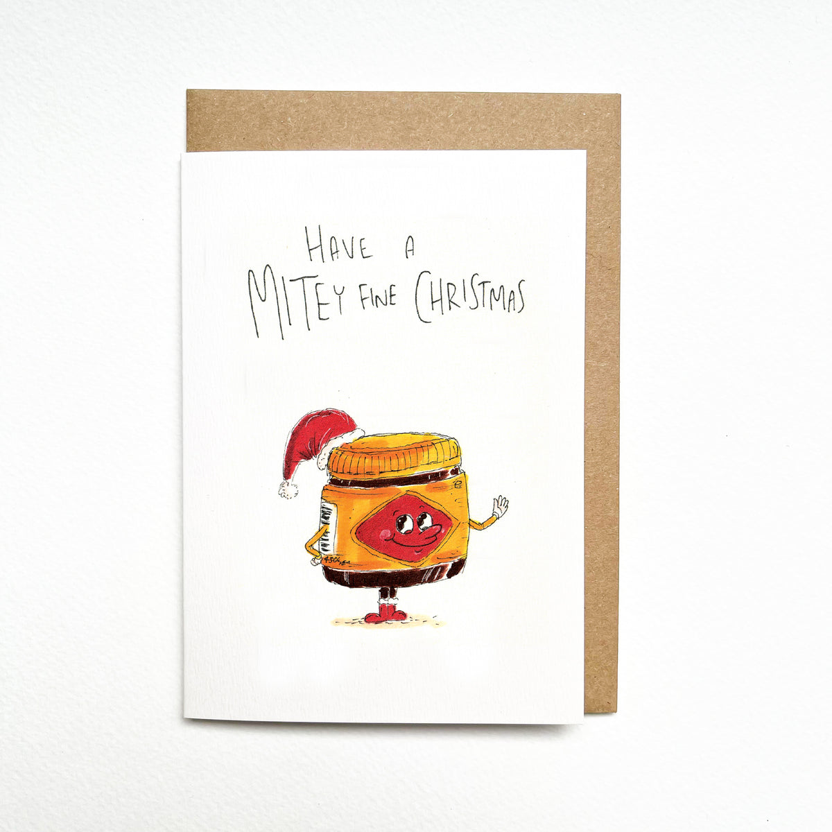 Have a MITEY Fine Christmas hand-drawn funny Christmas card by Well Drawn Australia