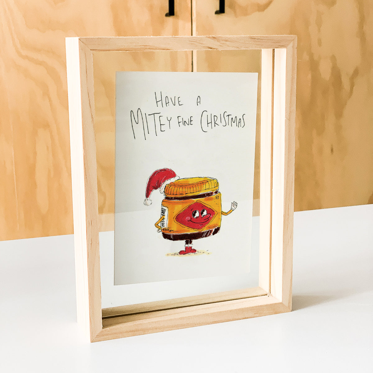Have a MITEY Fine Christmas hand-drawn funny Christmas card by Well Drawn Australia, product image 5