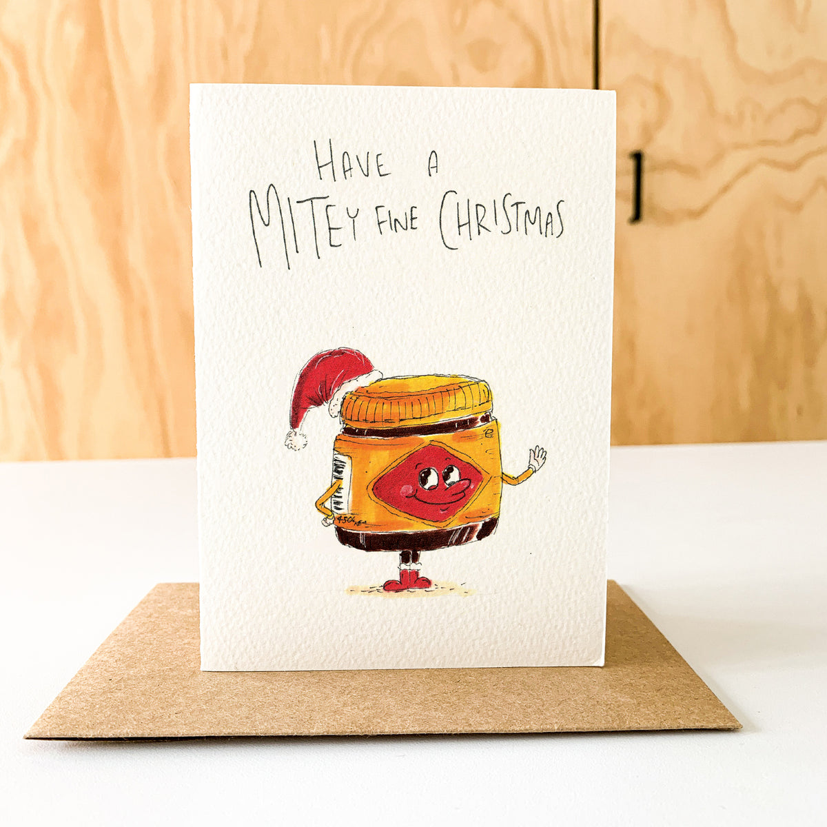 Have a MITEY Fine Christmas hand-drawn funny Christmas card by Well Drawn Australia, product image 7