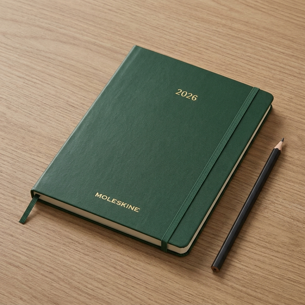 Moleskine - 2025 - 15 Month Weekly Vertical Soft CoverPlanner - Extra Extra Large - Myrtle Green - Well Drawn