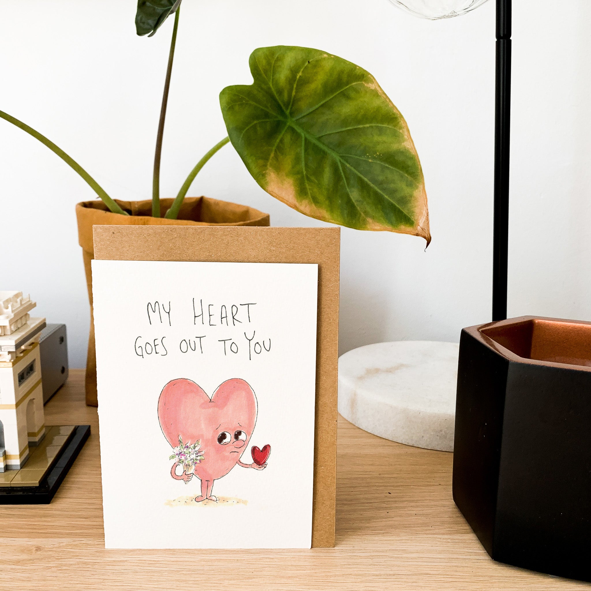 My Heart Goes Out To You hand-drawn condolence and sympathy card by Well Drawn Australia, image 8