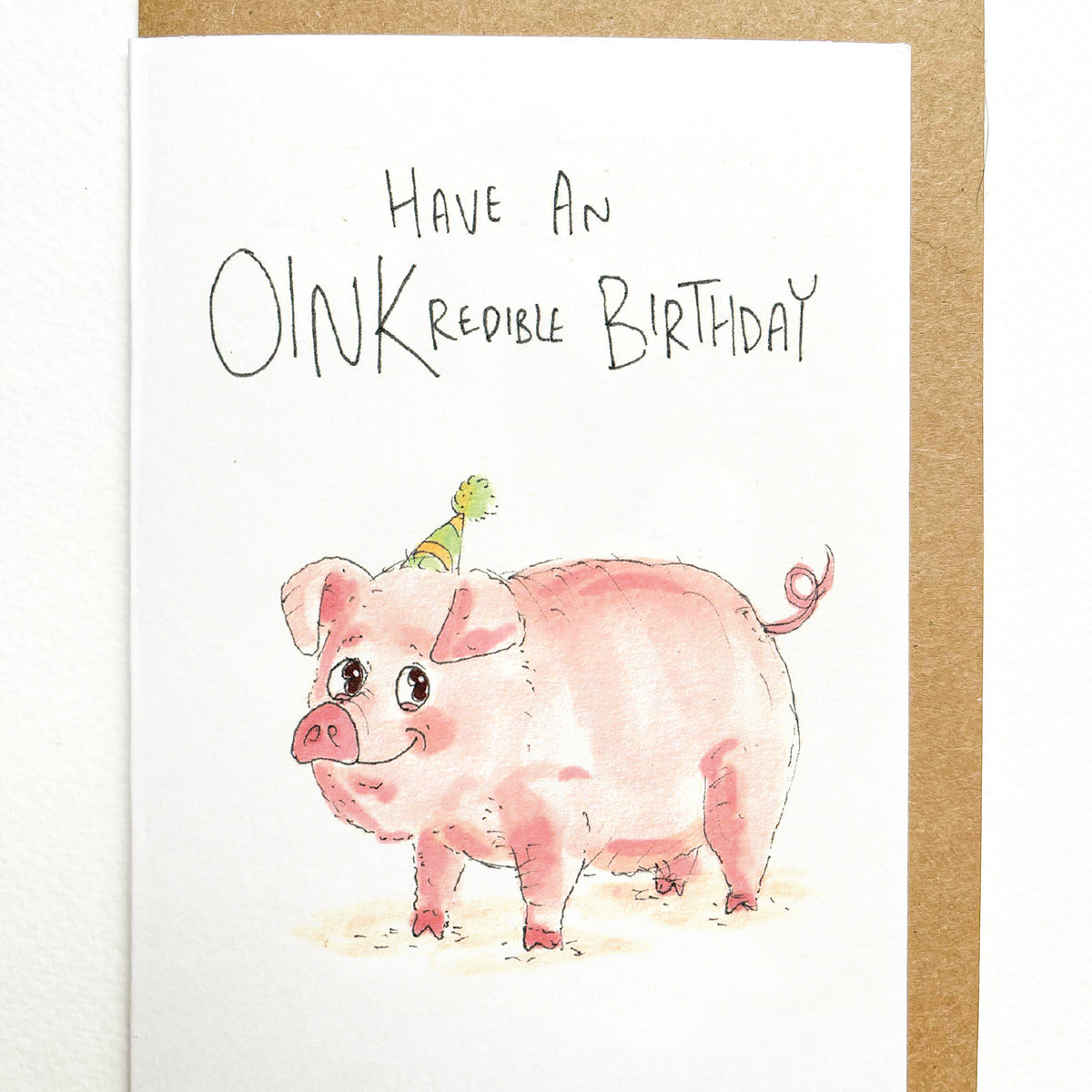 Have an OINKredible Birthday funny pig birthday card by Well Drawn, image 2