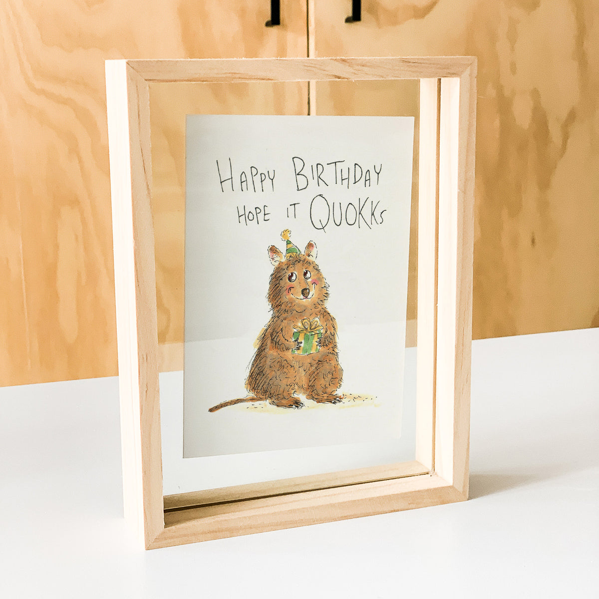 Happy Birthday Hope it QUOKKs funny quokka birthday card by Well Drawn, image 5