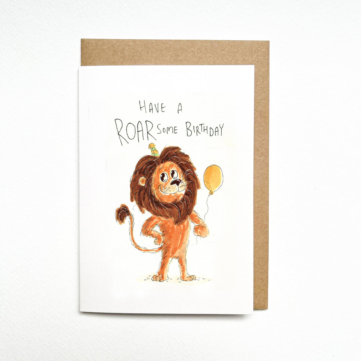 Have a ROARsome Birthday funny lion birthday card by Well Drawn, image 1