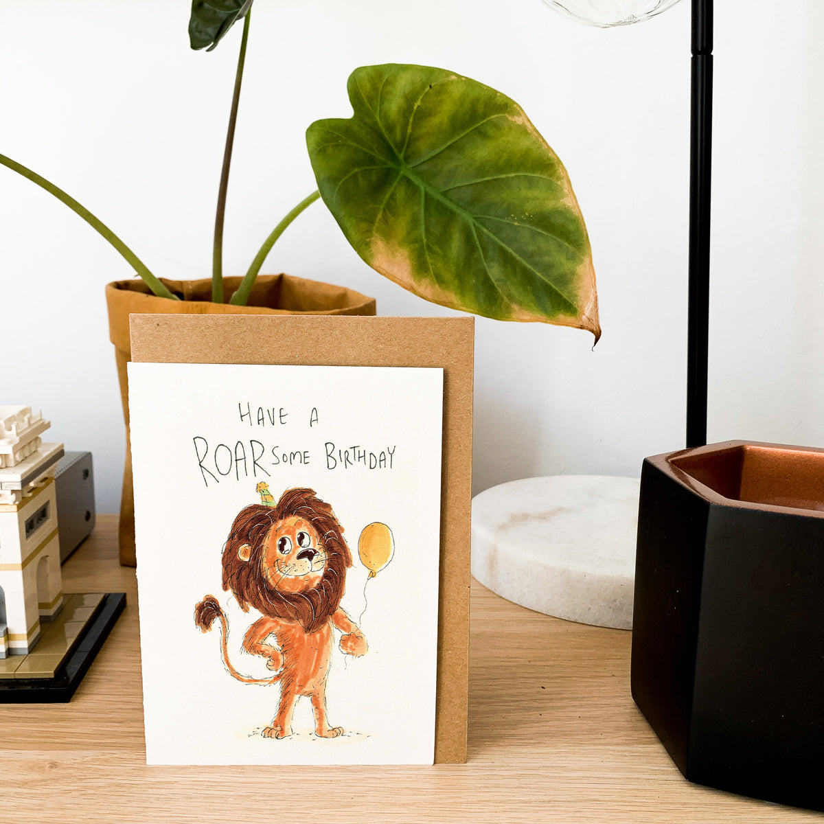 Have a ROARsome Birthday funny lion birthday card by Well Drawn, image 8