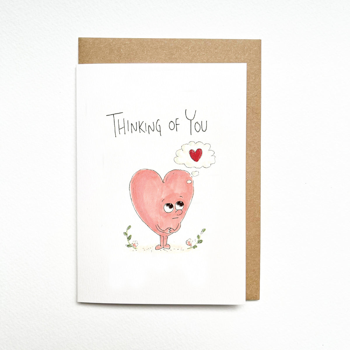 Thinking Of You hand-drawn sympathy, condolence and support greeting card by Well Drawn Australia