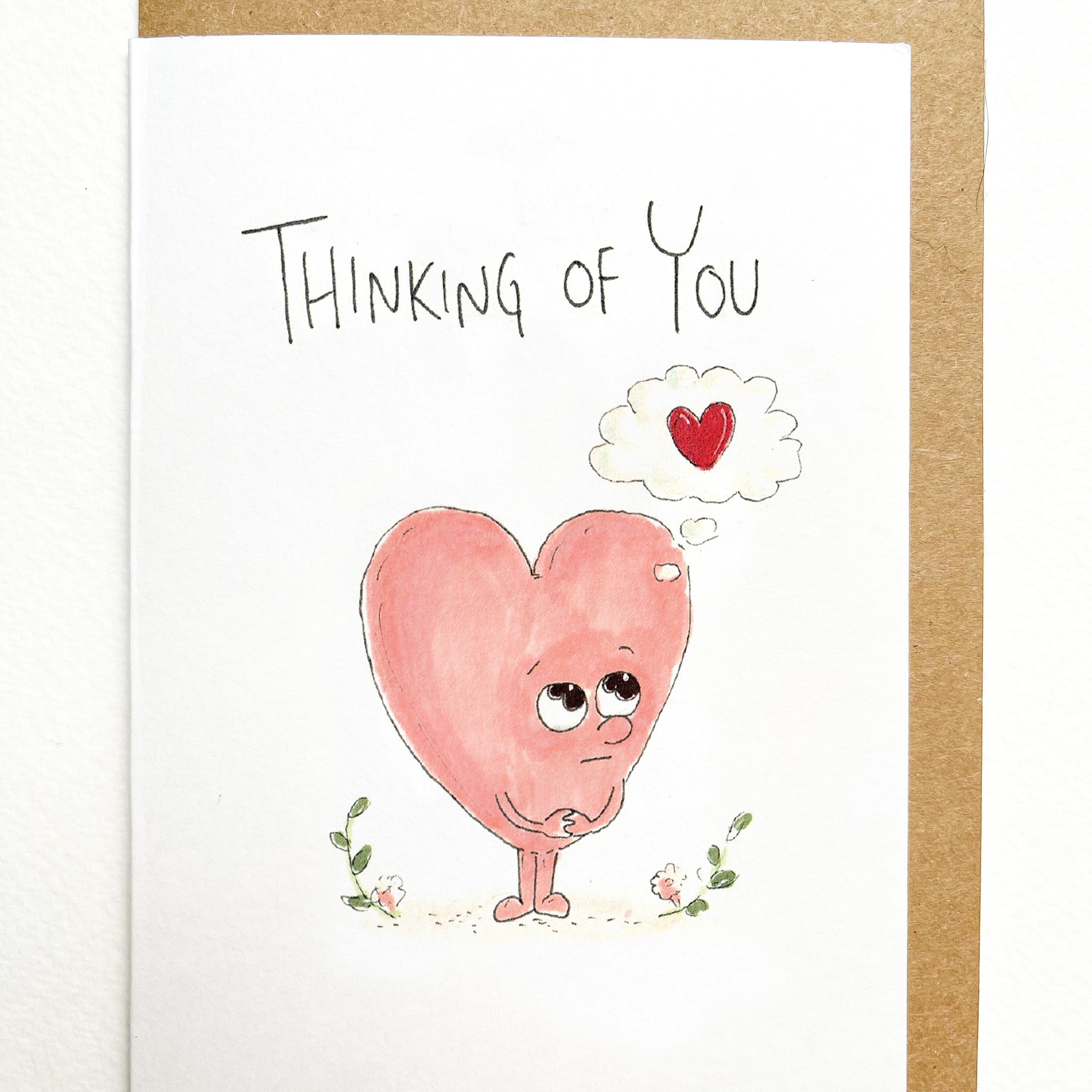 Thinking Of You sympathy card, hand-drawn in Melbourne by Well Drawn, product image 2