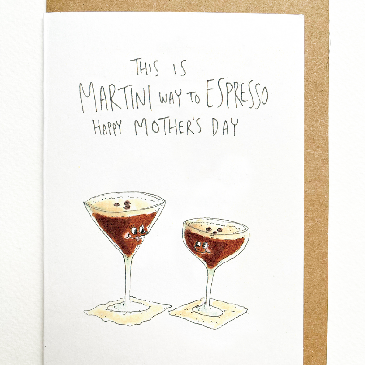 This is Martini Way To Espresso Happy Mother's Day greeting card lifestyle photo