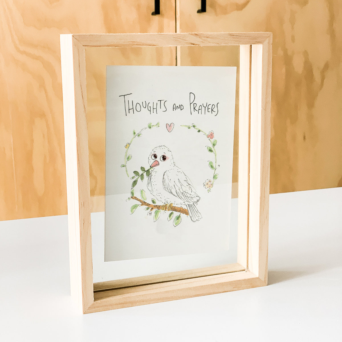 Thoughts And Prayers Australian sympathy and grief card by Well Drawn, product image 5