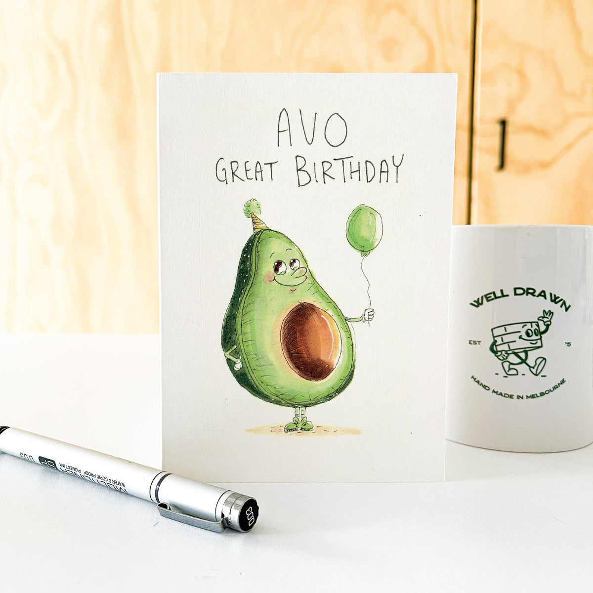 Avo Great Birthday | Well Drawn A6 birthday greeting card photo 6 of 9