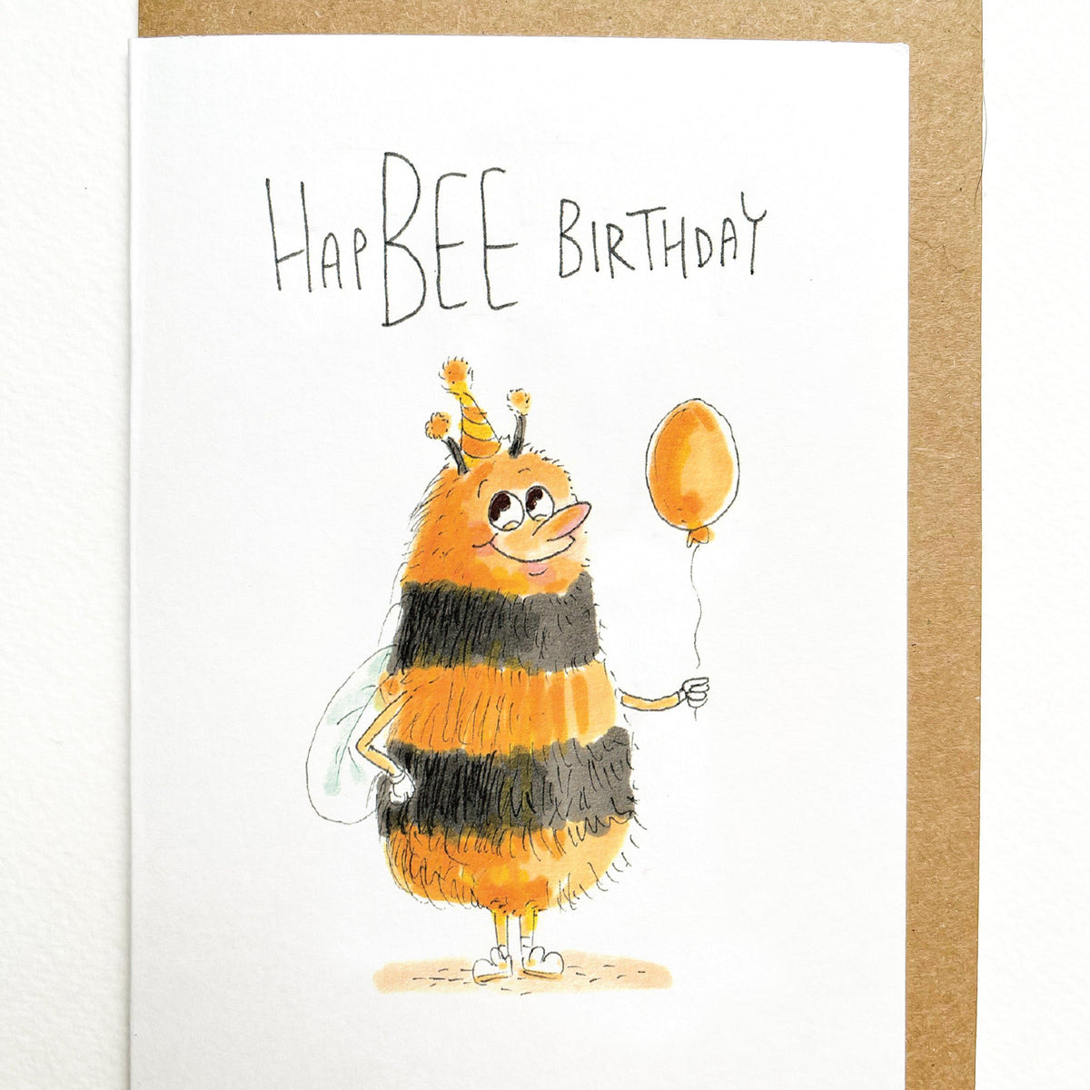 HapBEE Birthday | Well Drawn A6 birthday greeting card photo 2 of 9