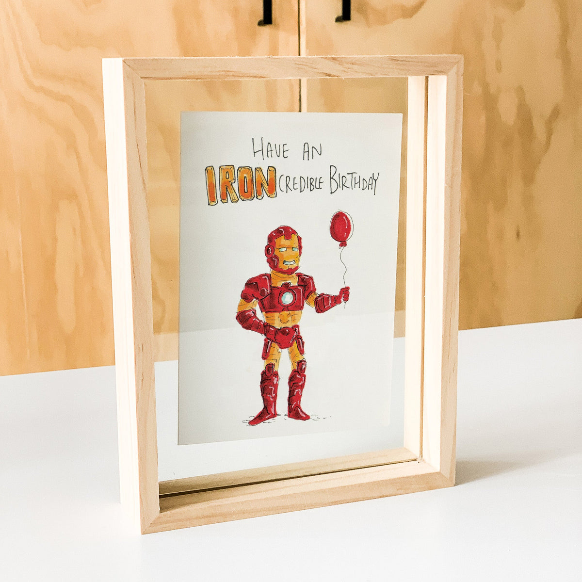 Have an IRONcredible Birthday | Well Drawn A6 birthday greeting card photo 5 of 9