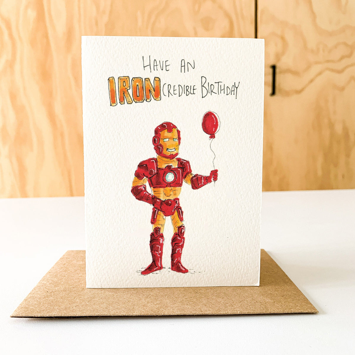 Have an IRONcredible Birthday | Well Drawn A6 birthday greeting card photo 7 of 9