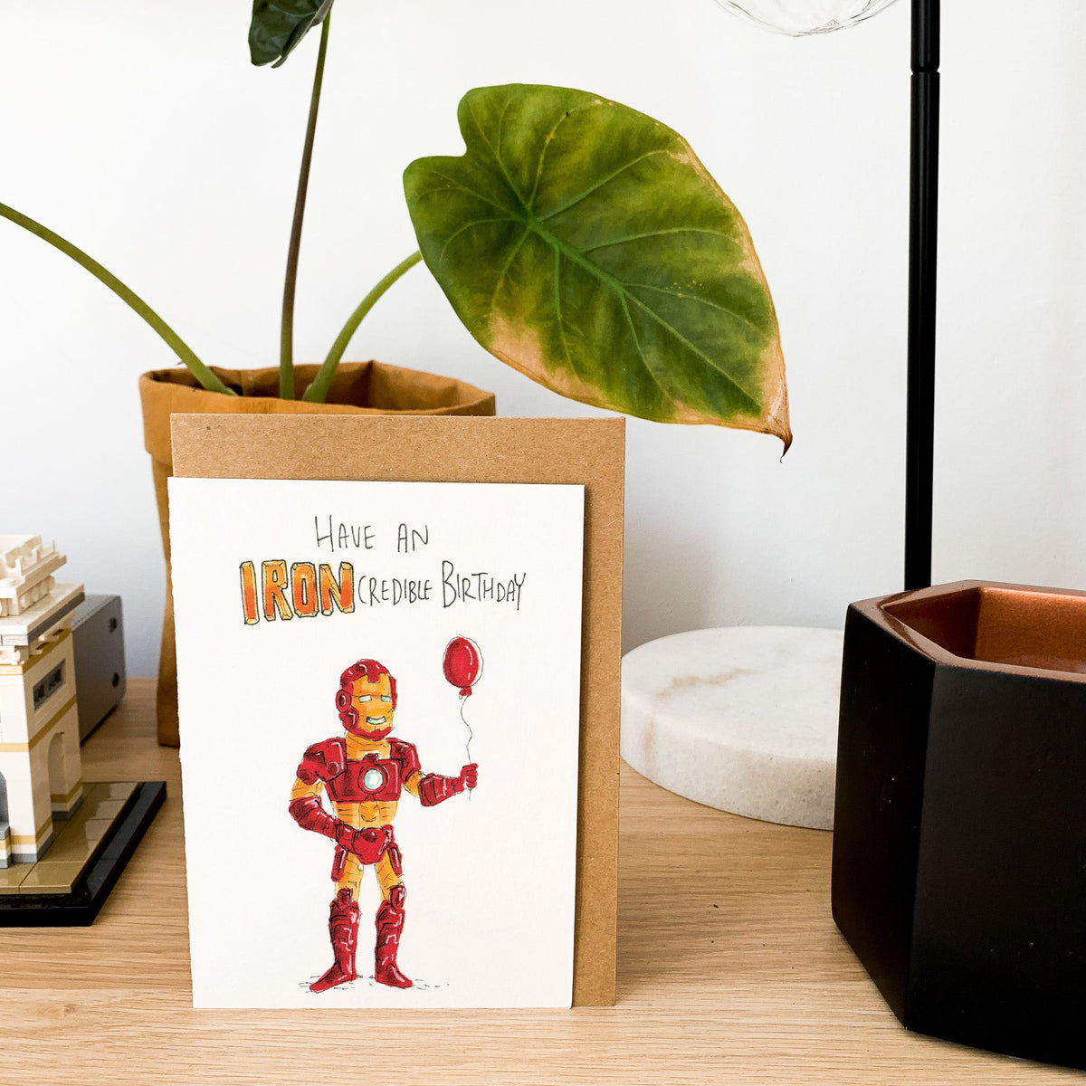 Have an IRONcredible Birthday | Well Drawn A6 birthday greeting card photo 8 of 9