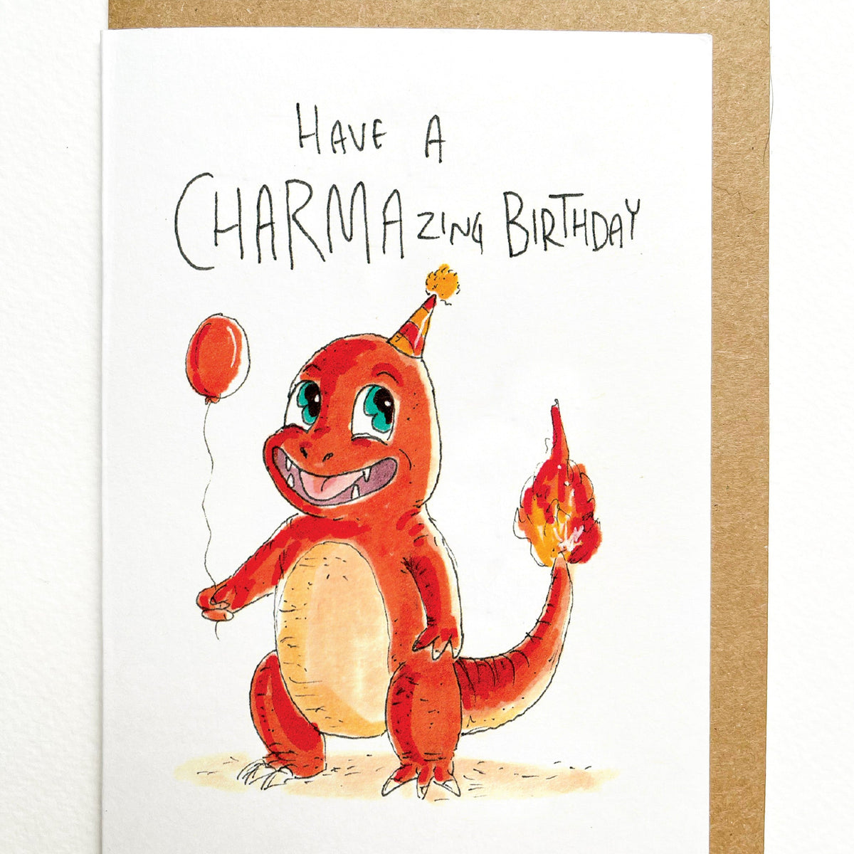 Have a CHARMAZING Birthday – Pokemon video game birthday card by Well Drawn, photo 2
