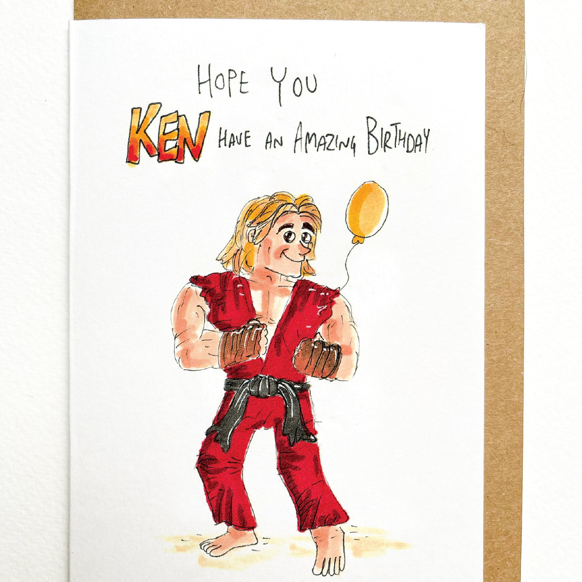 Hope You KEN Have an Amazing Birthday – Street Fighter video game birthday card by Well Drawn, photo 2