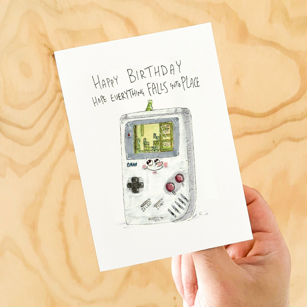 tetris video game birthday card by Well Drawn Australia, gallery product photo 4