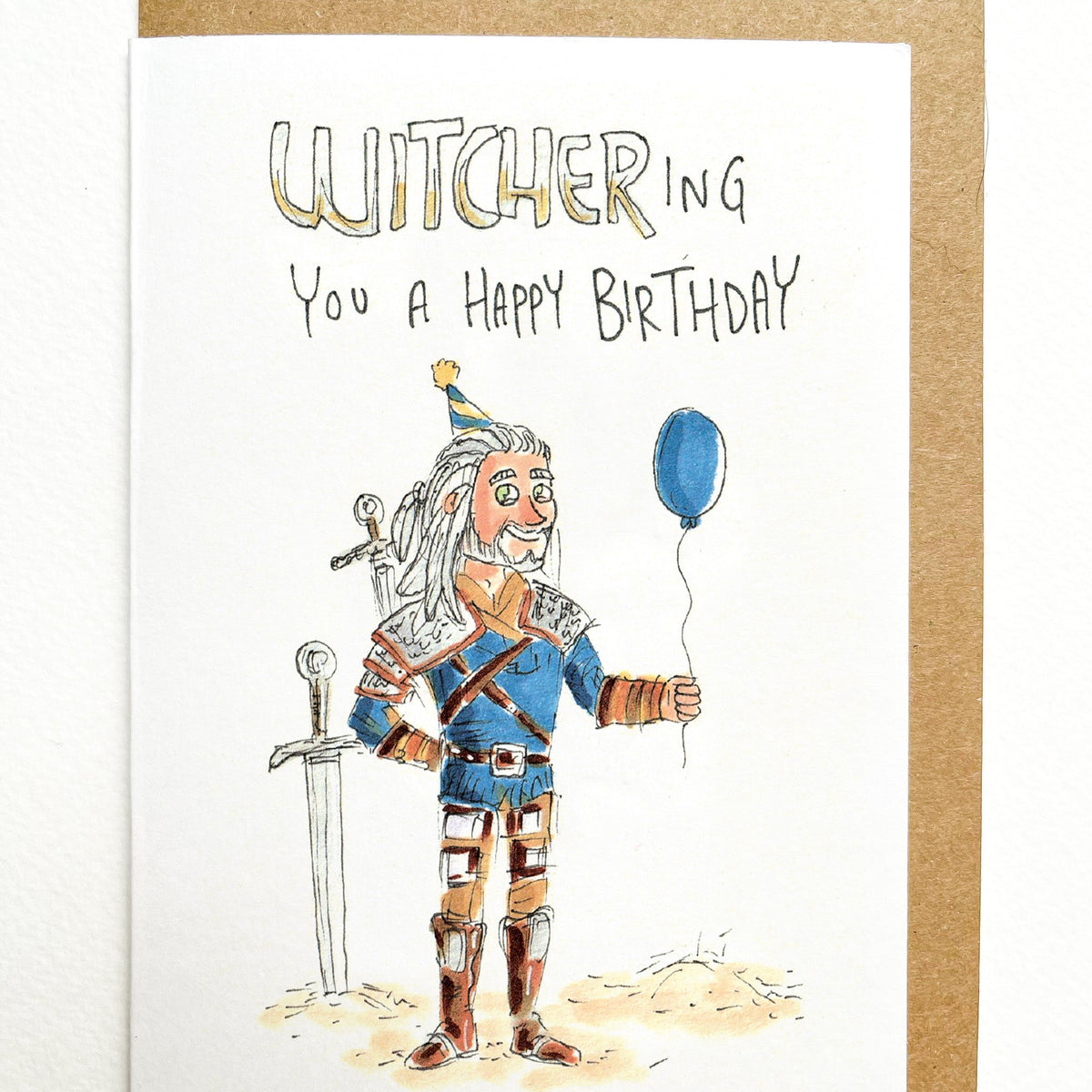 WITCHERing You a Happy Birthday – Witcher video game birthday card by Well Drawn, photo 2