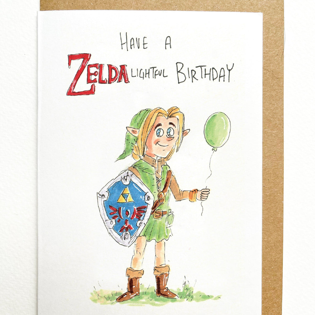 Have a ZELDAlightful Birthday – Zelda video game birthday card by Well Drawn, photo 2