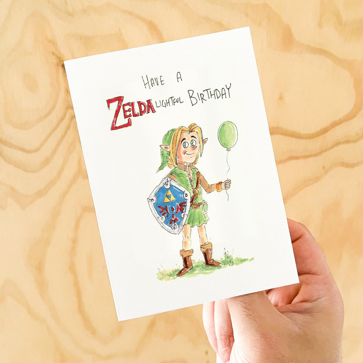 zelda video game birthday card by Well Drawn Australia, gallery product photo 4