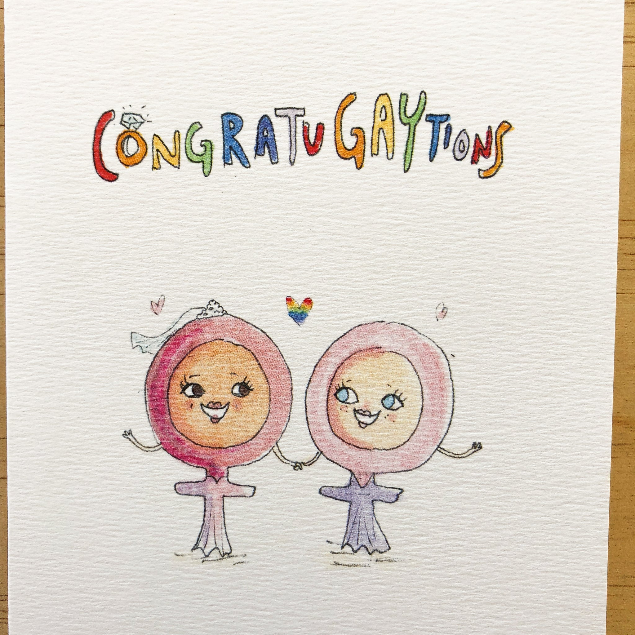 Congratugaytions - Female | Greeting Wishing Card | Hand-made Card