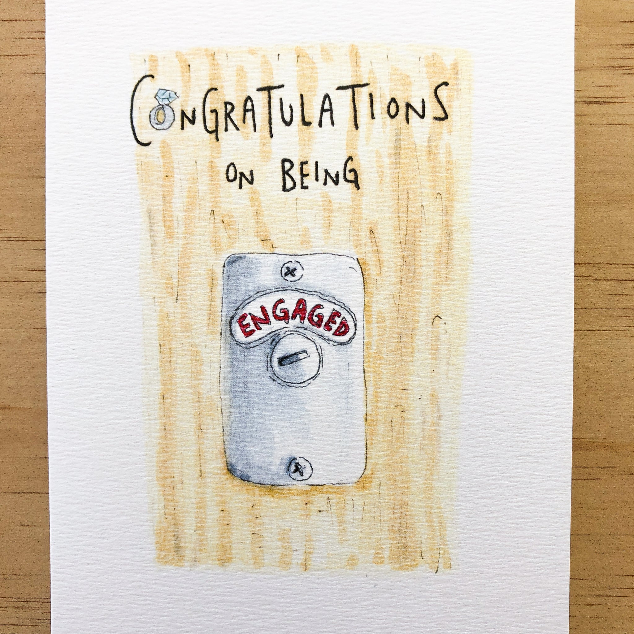 Congratulations On Being Engaged - Well Drawn