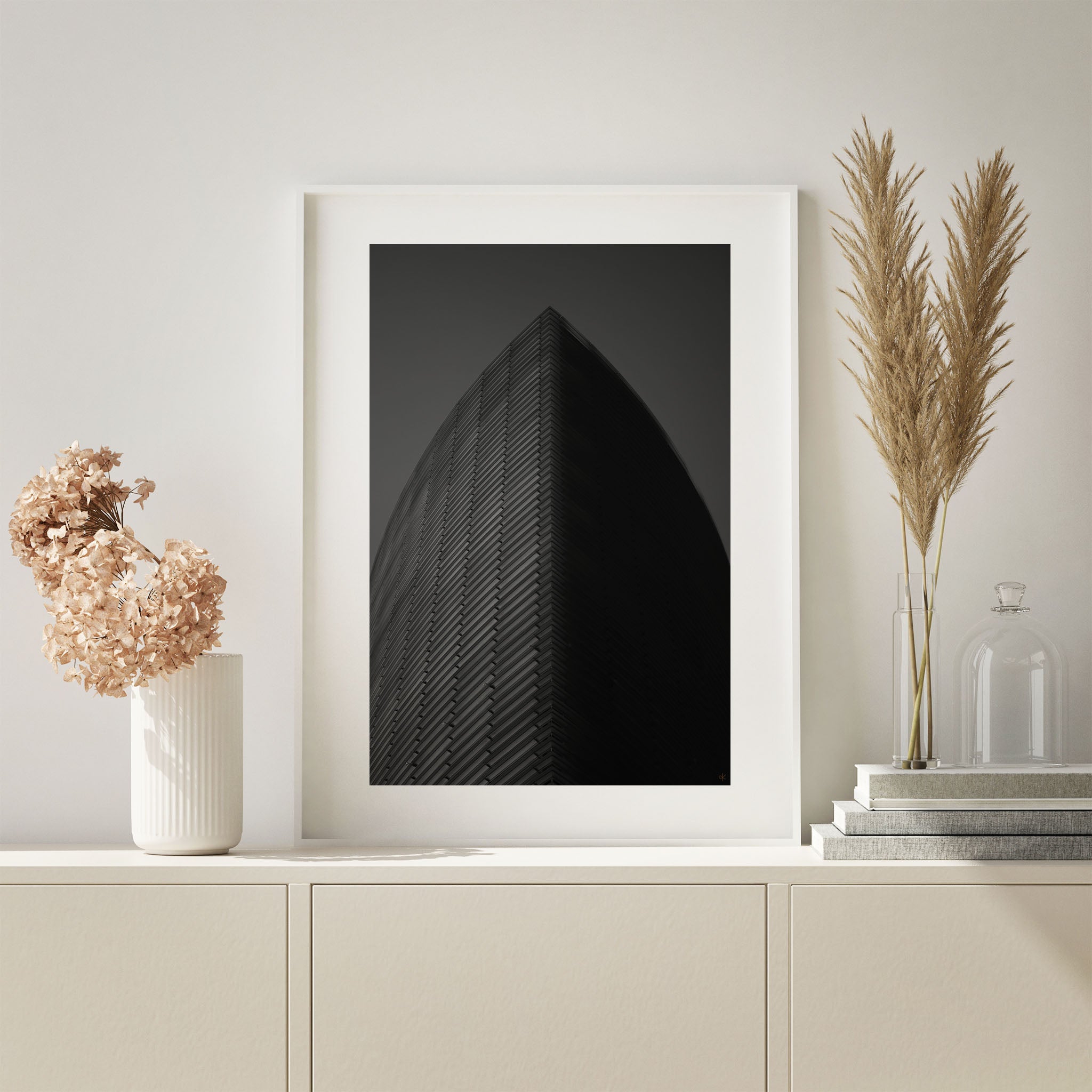 Minimal Black and White Monolith - Ash K - Well Drawn