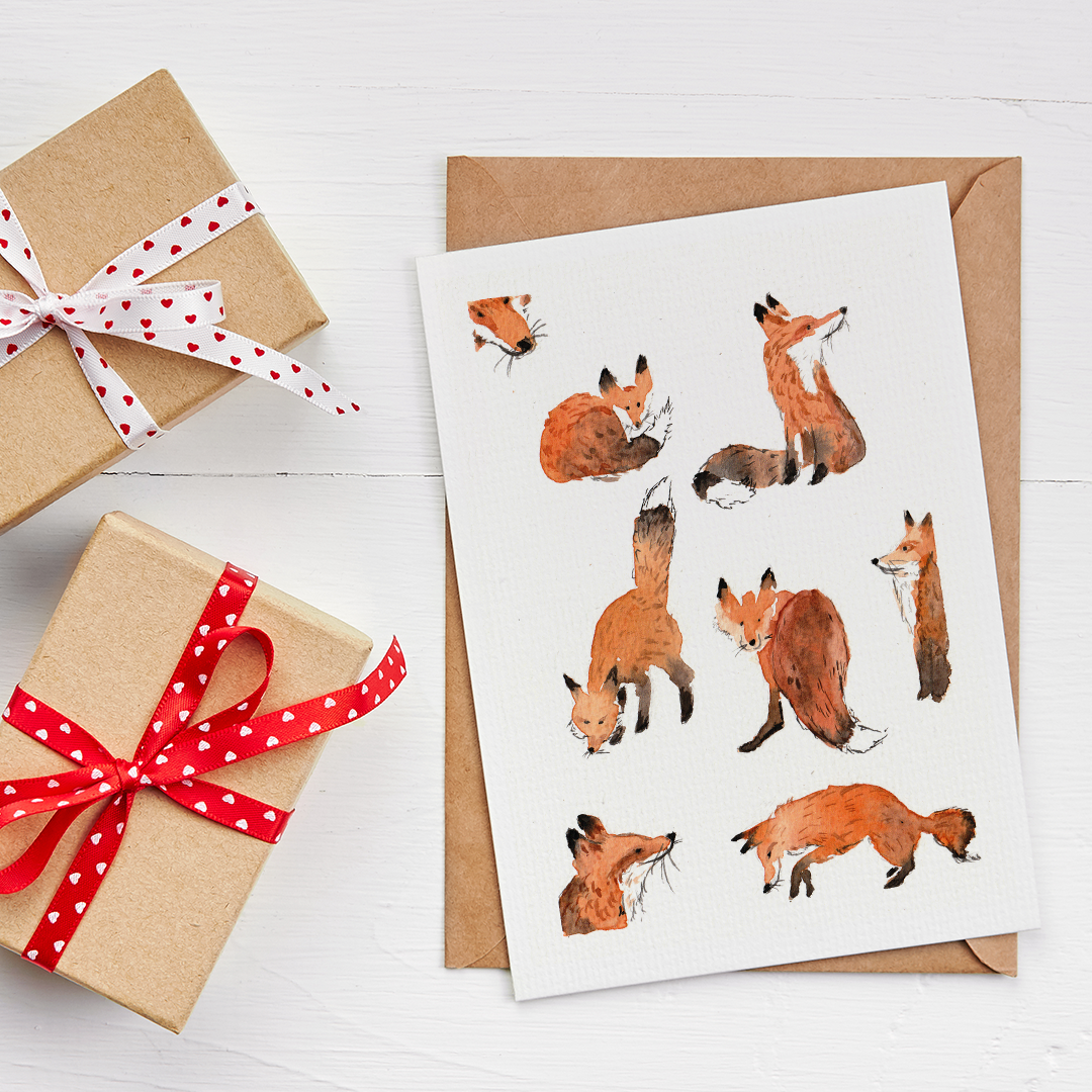 Cute fox pattern - Motif Renards