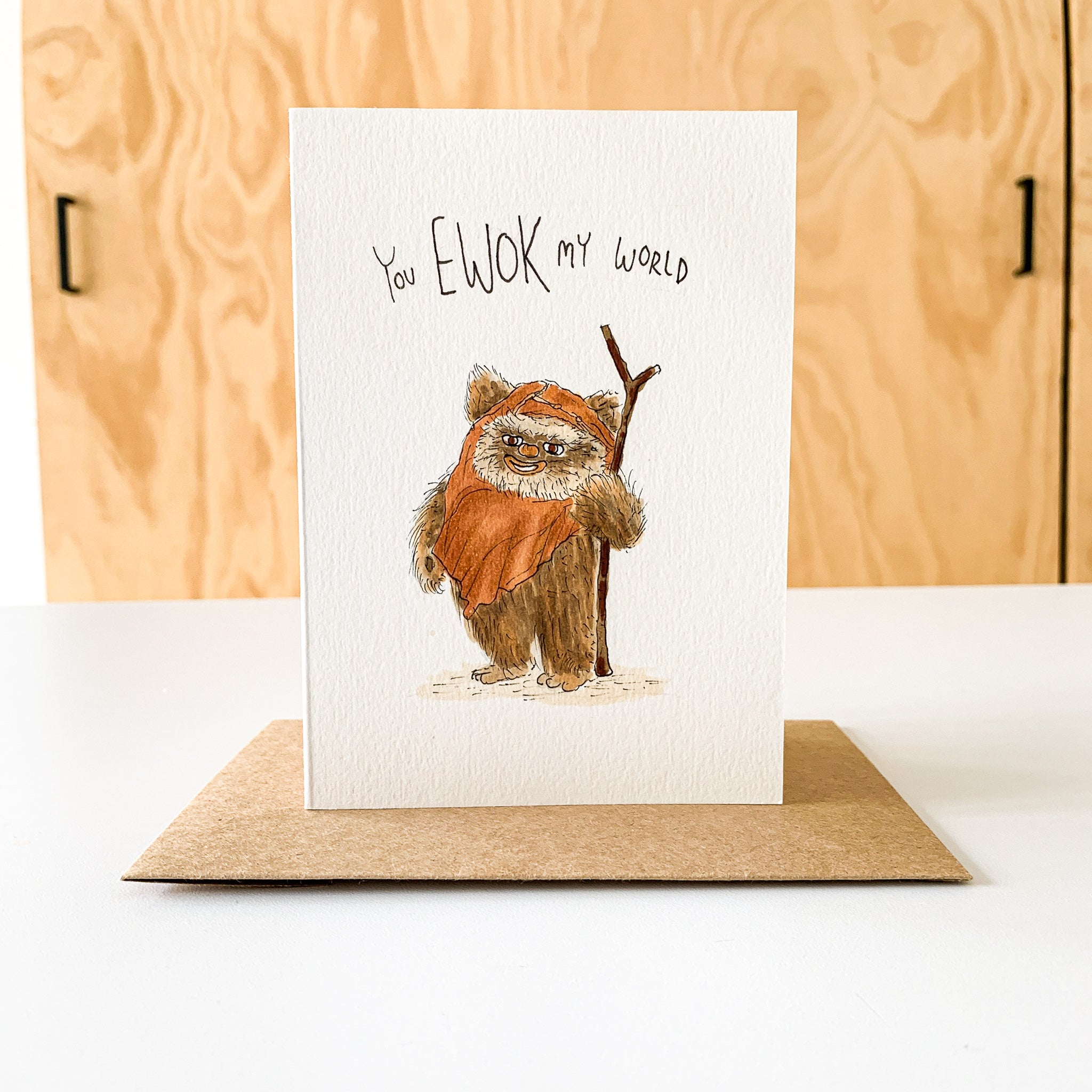 You Ewok My World | unique card | lovely card | hand-made card