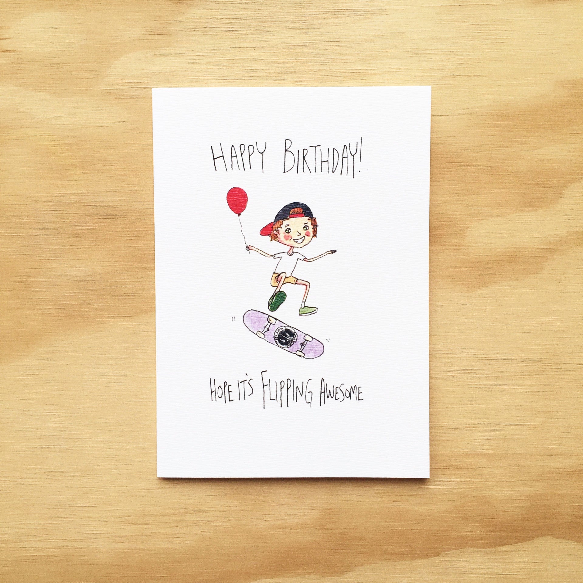 Happy Birthday, Hope it's Flipping Awesome | hand-made card | card  | Happy Birthday Cards