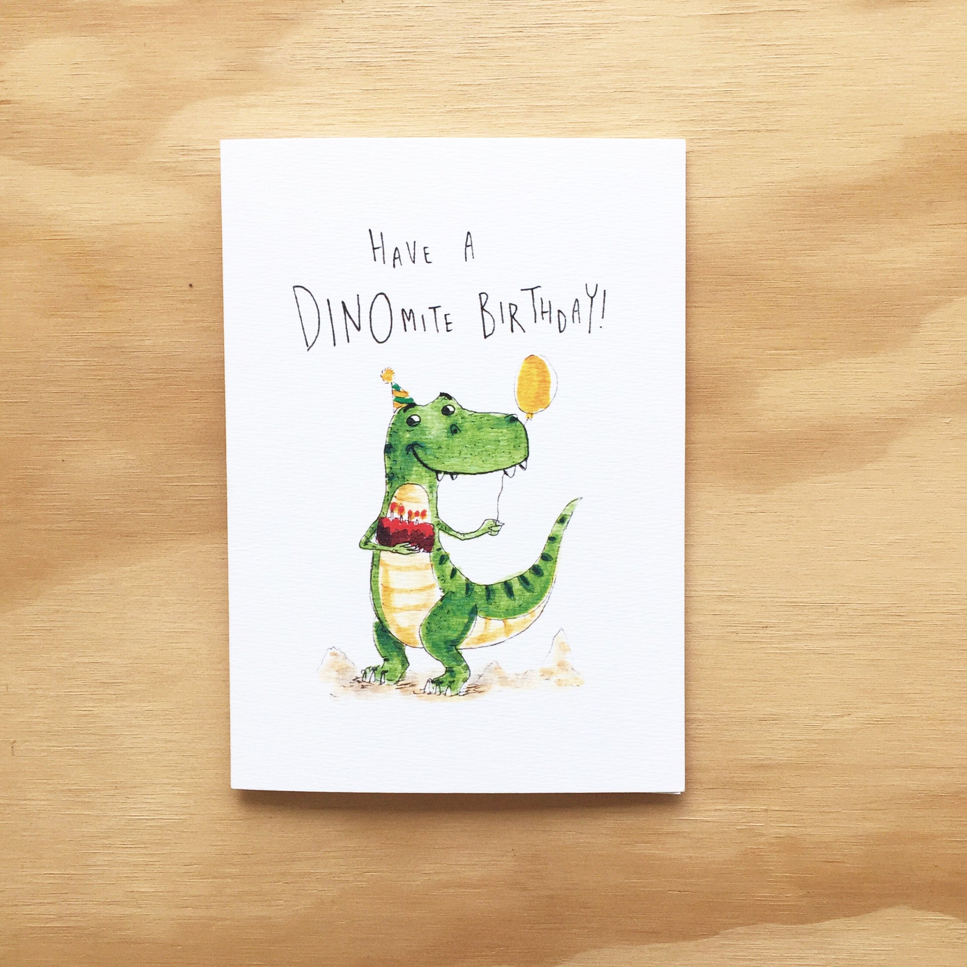 Have A Dinomite Birthday | Greeting Wishing Card | Well Drawn cards 