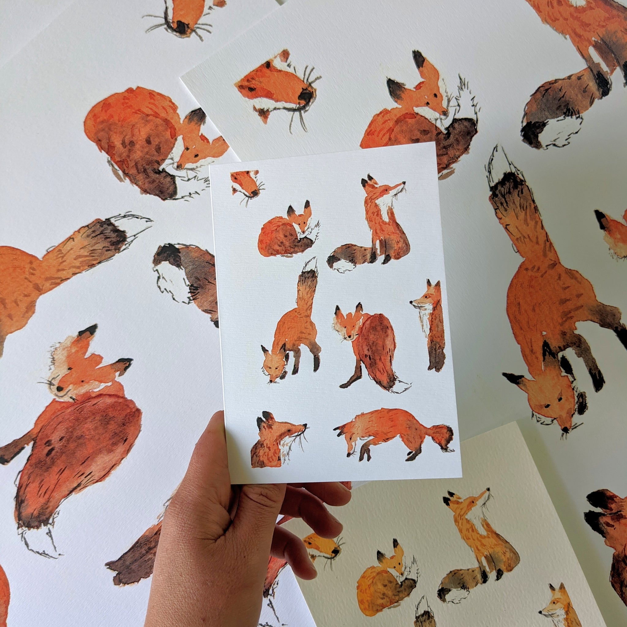 Cute fox pattern - Motif Renards