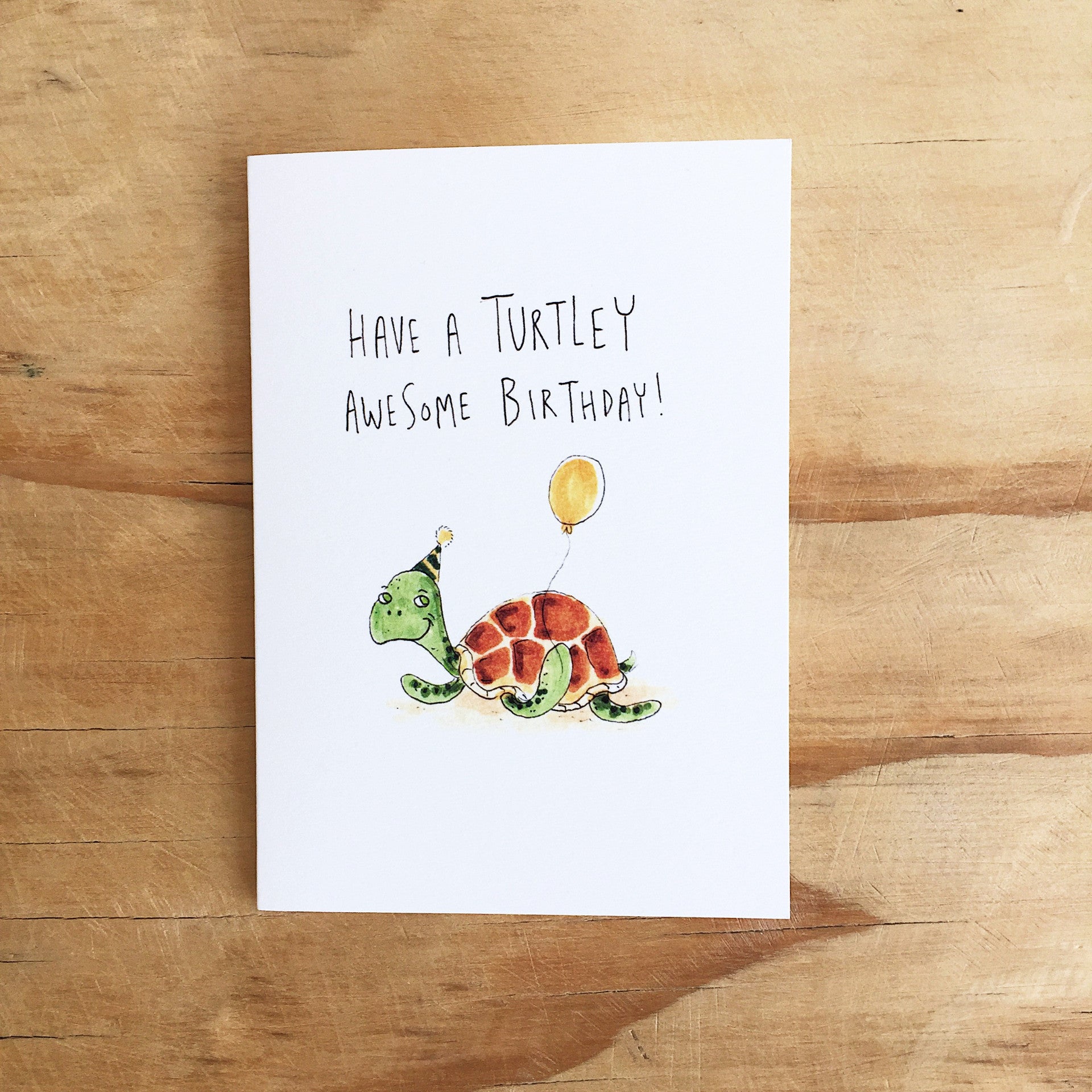 Have a Turtley Awesome Birthday | hand-made card | lovely card | unique card