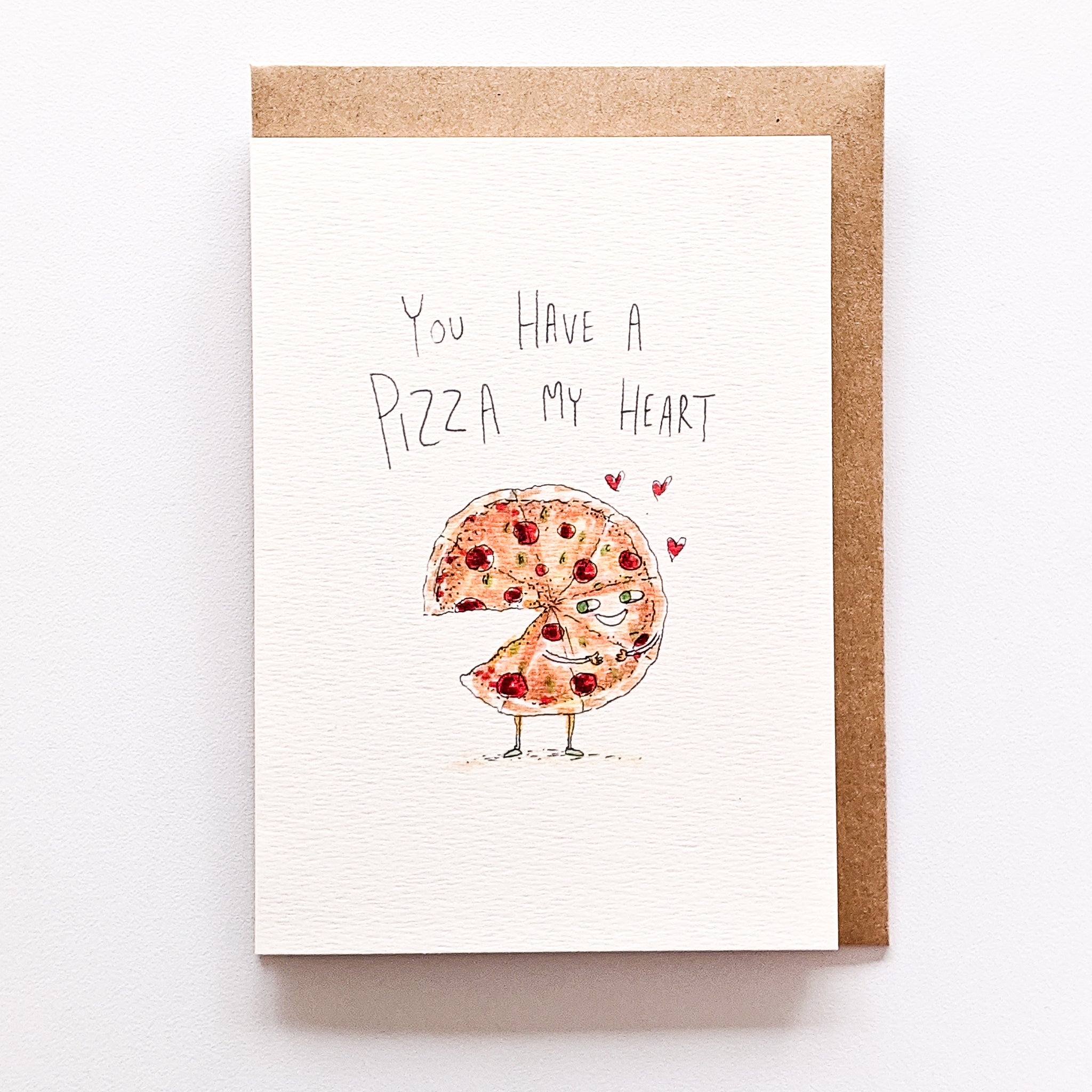 You Have a Pizza My Heart | unique card | lovely card | hand-made card