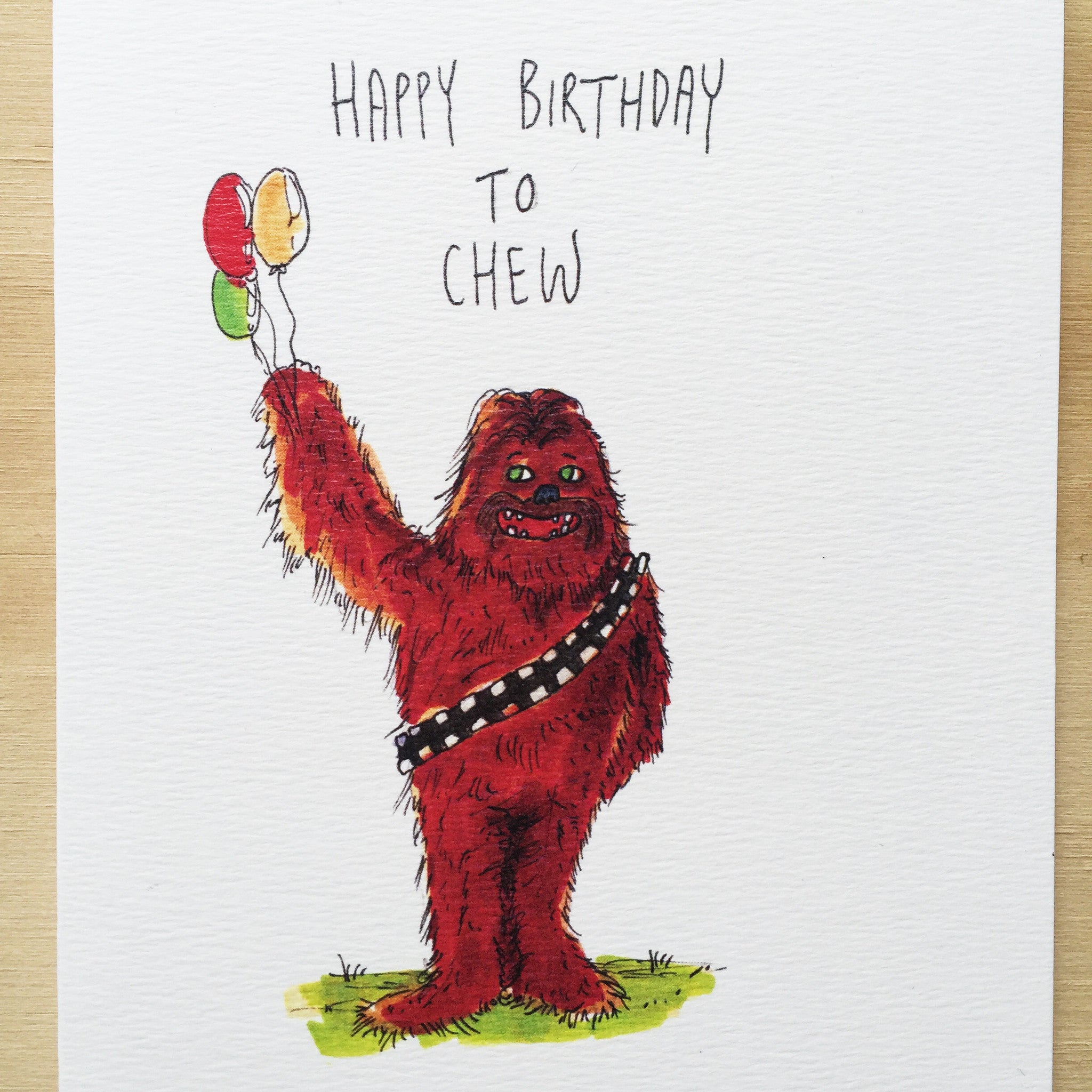 Happy Birthday To Chew | unique card | lovely card | hand-made card